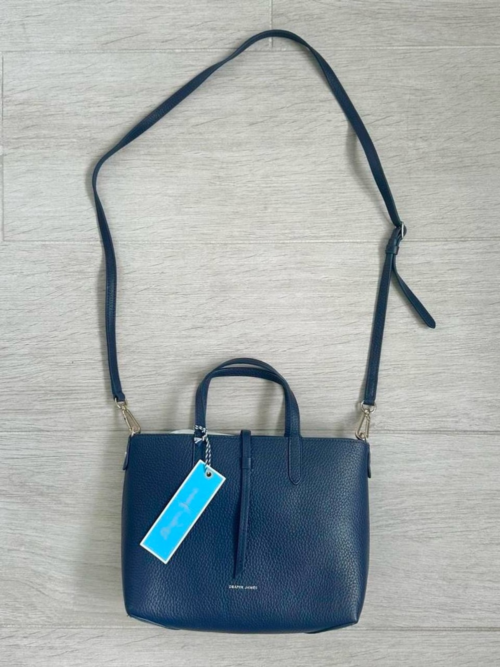 Draper James Navy Crossbody reversible purse